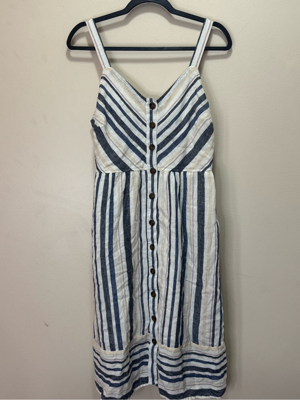 Universal Thread Linen/Rayon Button-Front Sundress
